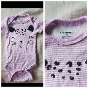 Purple striped onsie